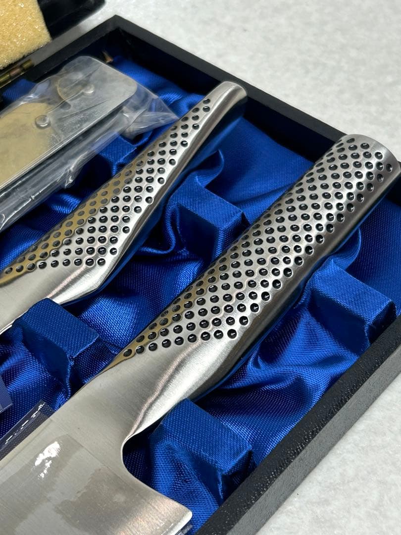 新品 グローバル GLOBAL 包丁 牛刀 ペティナイフ シャープナー 日本製