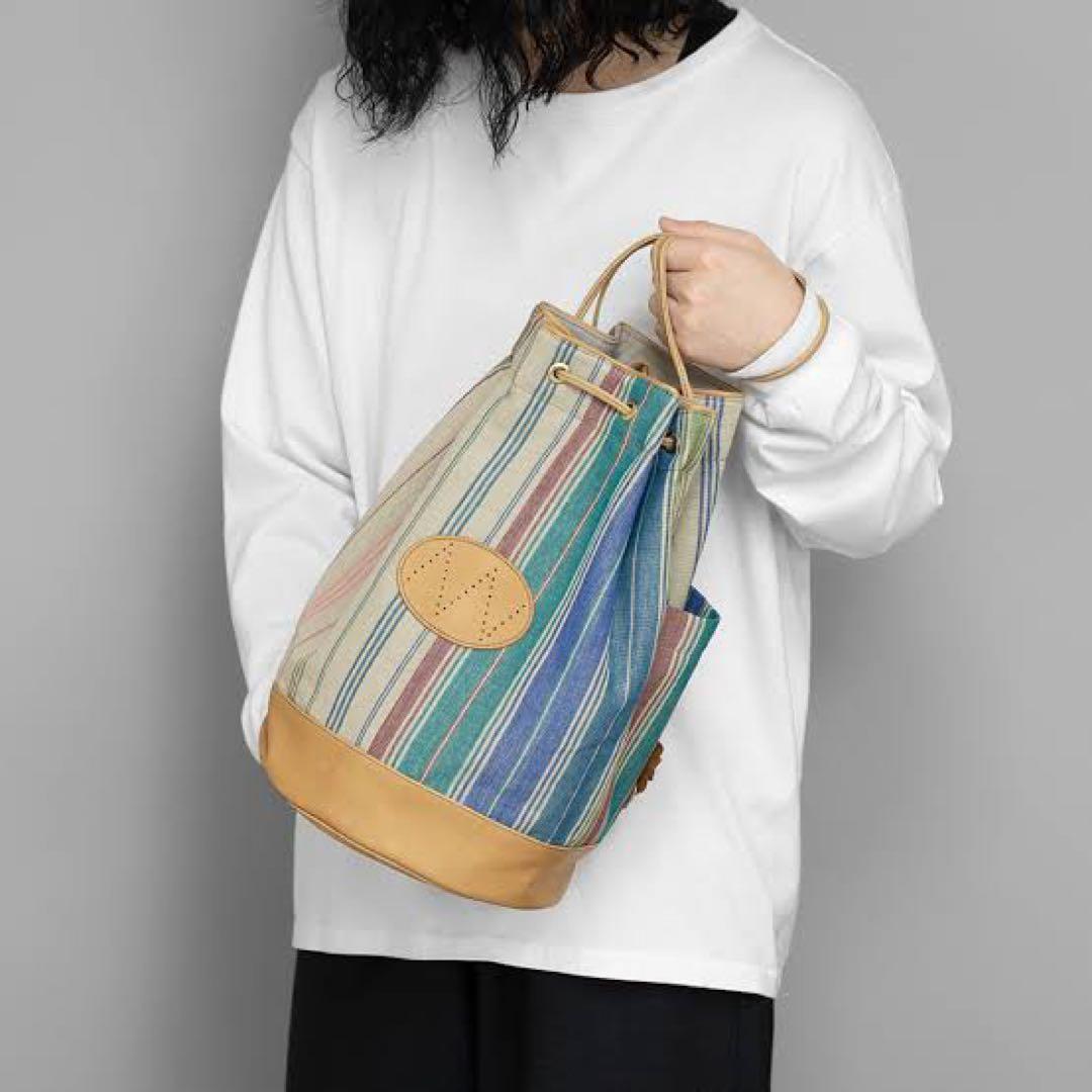 NICENESS GYSIN スモールダッフルバッグ ストライプ マルチカラー