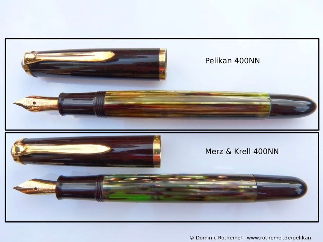 ペリカン　400NN トータス　ブラウン　ストライプ　万年筆　14C M