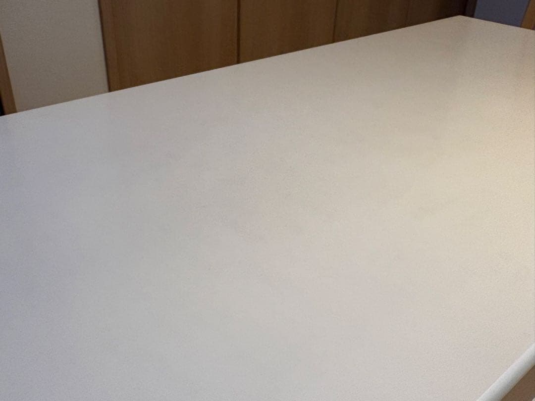 昇降式ホワイト 引き出し付き　テーブル　110cm×50cm
