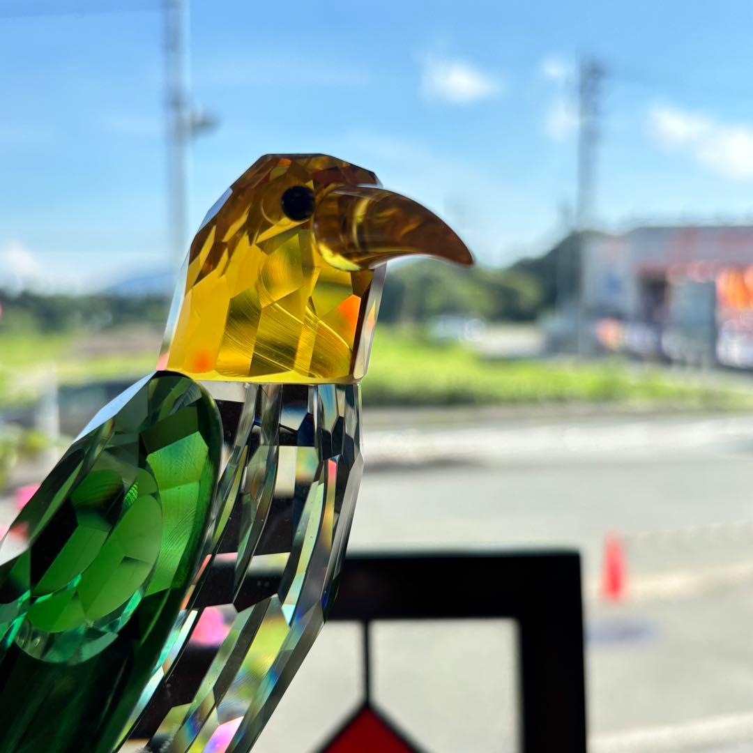 クリスタル製 鳥の置物
