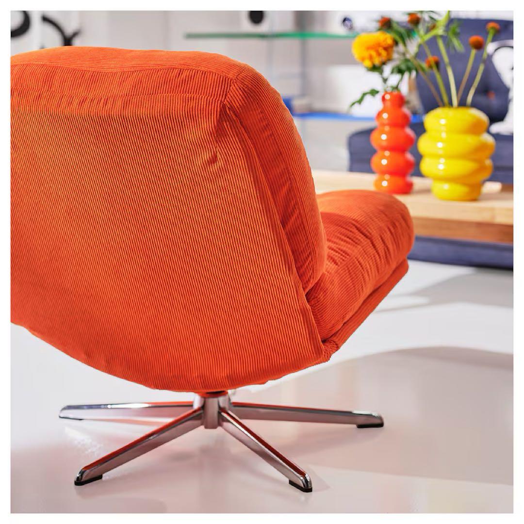 {新品○●未開封}イケア 回転パーソナルチェア ディヴリンゲ オレンジ 椅子