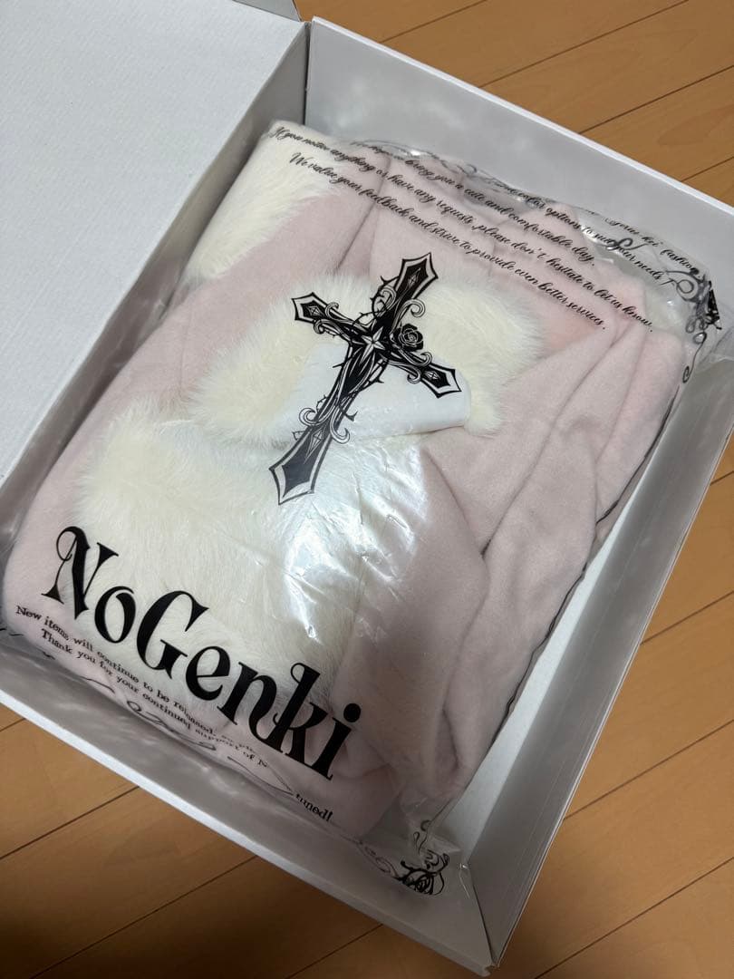 NoGenki ピンク ケープファーフレアコートM量 産型地雷系