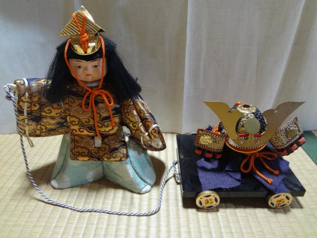 五月人形　木目込み人形　真多呂人形　兜曳　京都　上賀茂神社