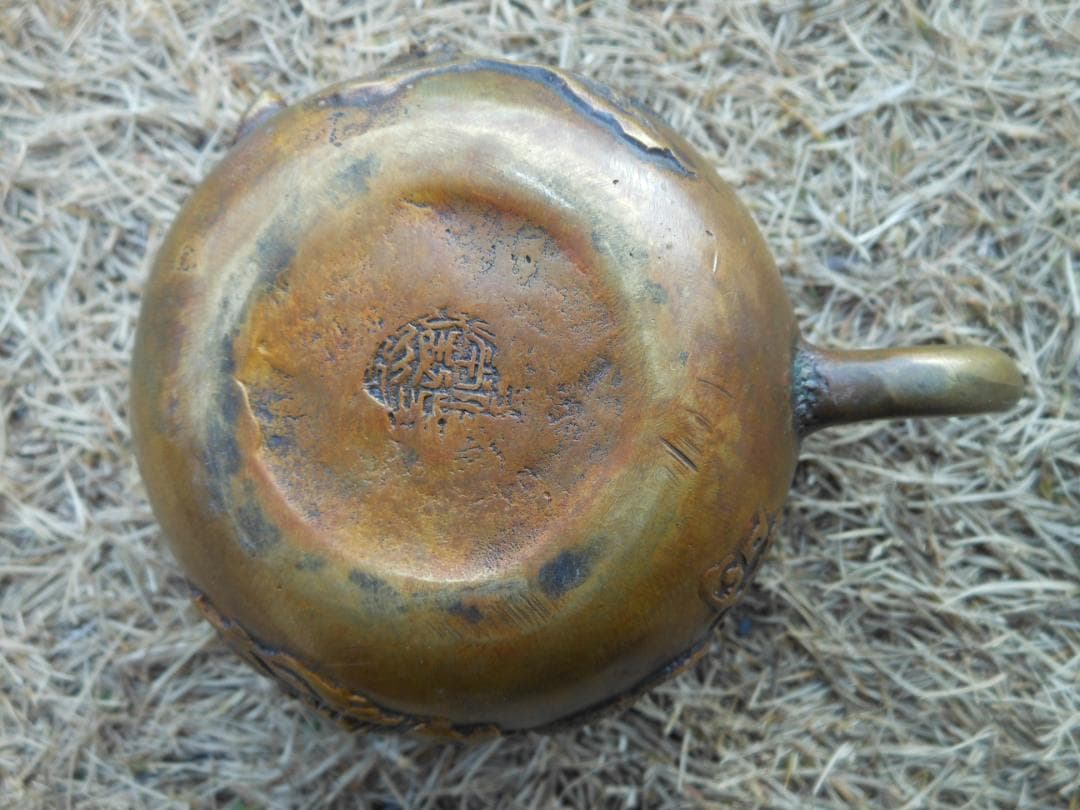 急須　茶器　茶壷　煎茶道具　茶事　金属製　アンティーク　古美術品