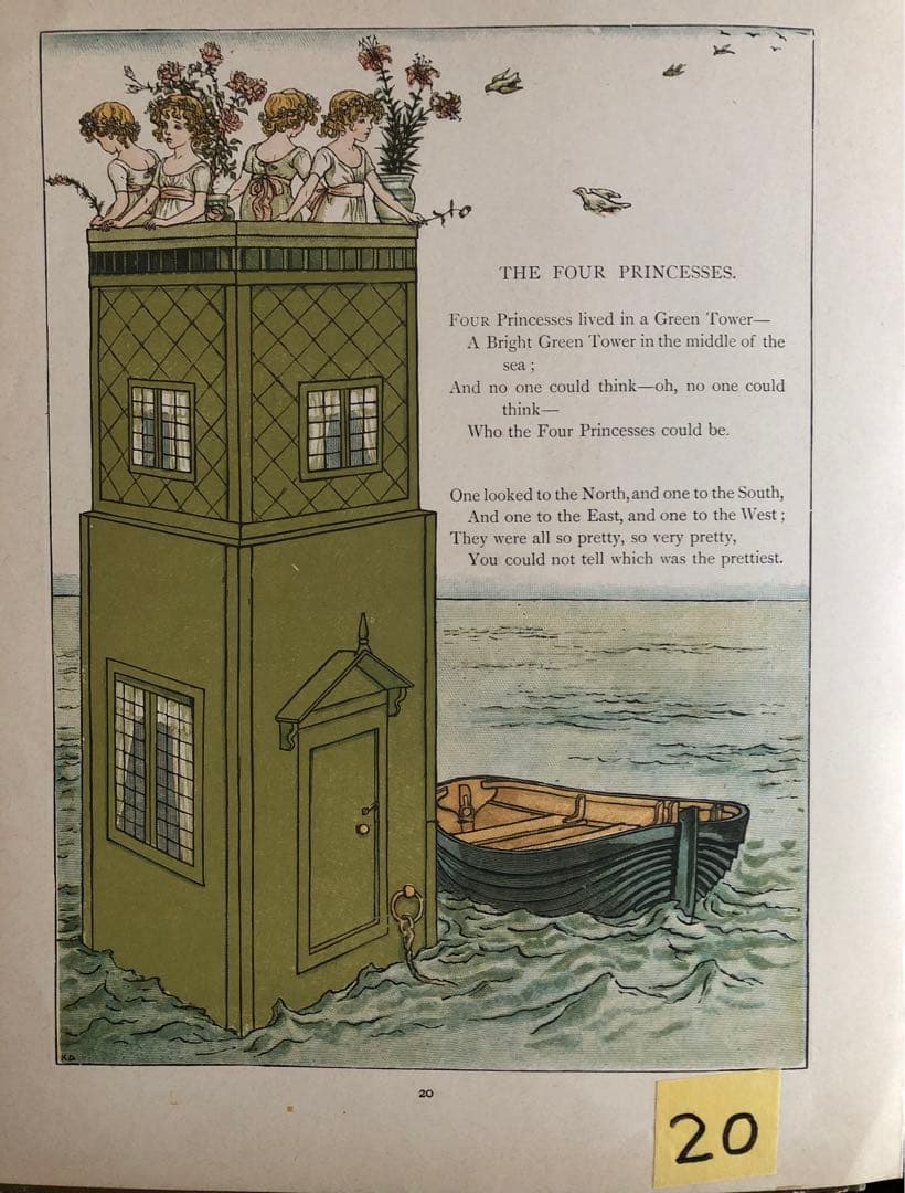 1885年に出版された ケイト・グリーナウェイの 多色版画で製作された絵本