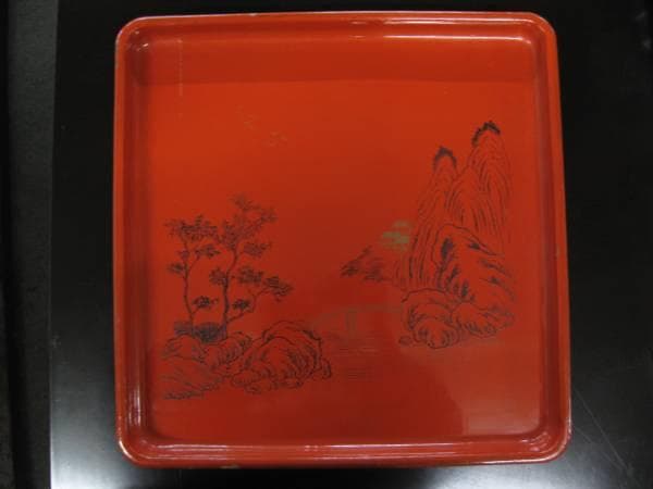 朱塗りお膳5膳セット　　飾り盆・運び膳・花盆台、慶事用・・等