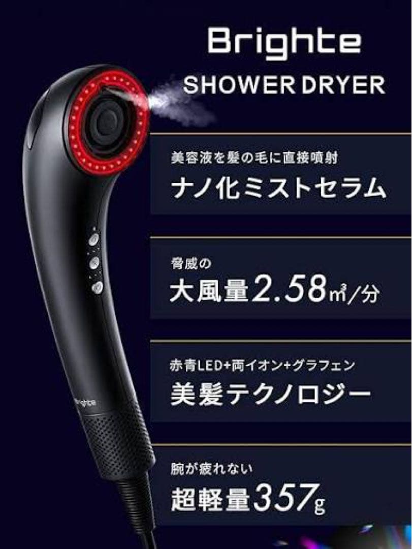 Brighte シャワードライヤーPAUL&JOE ミニヘアアイロン、プレゼント