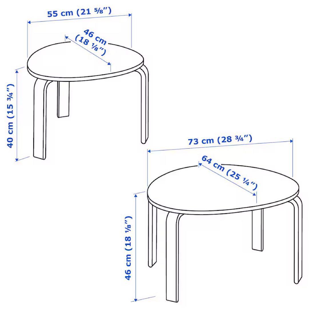 IKEA スヴァルスタ　SVALSTA ネストテーブル　2点セット