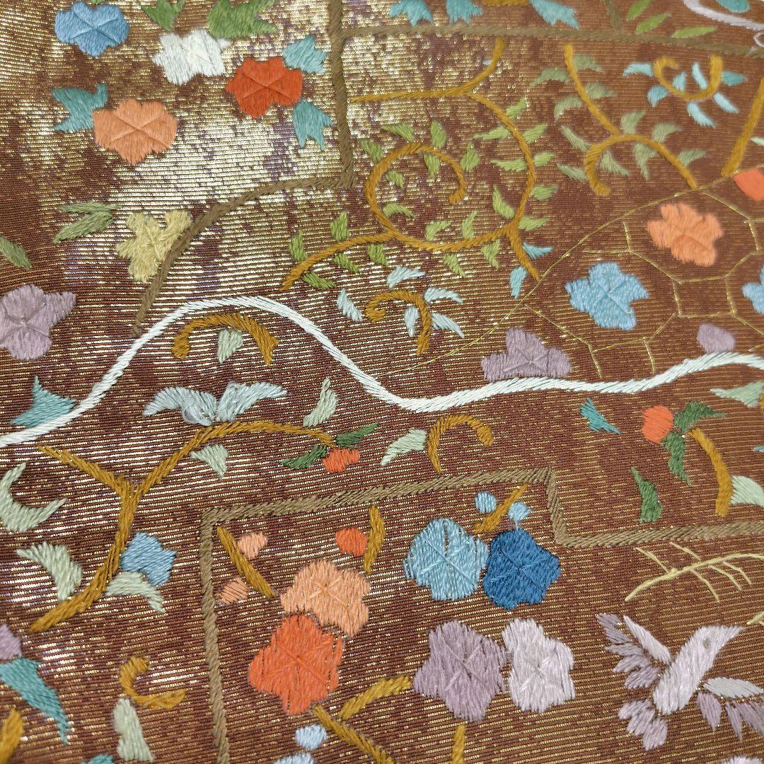 刺繍　袋帯　豪華　金糸