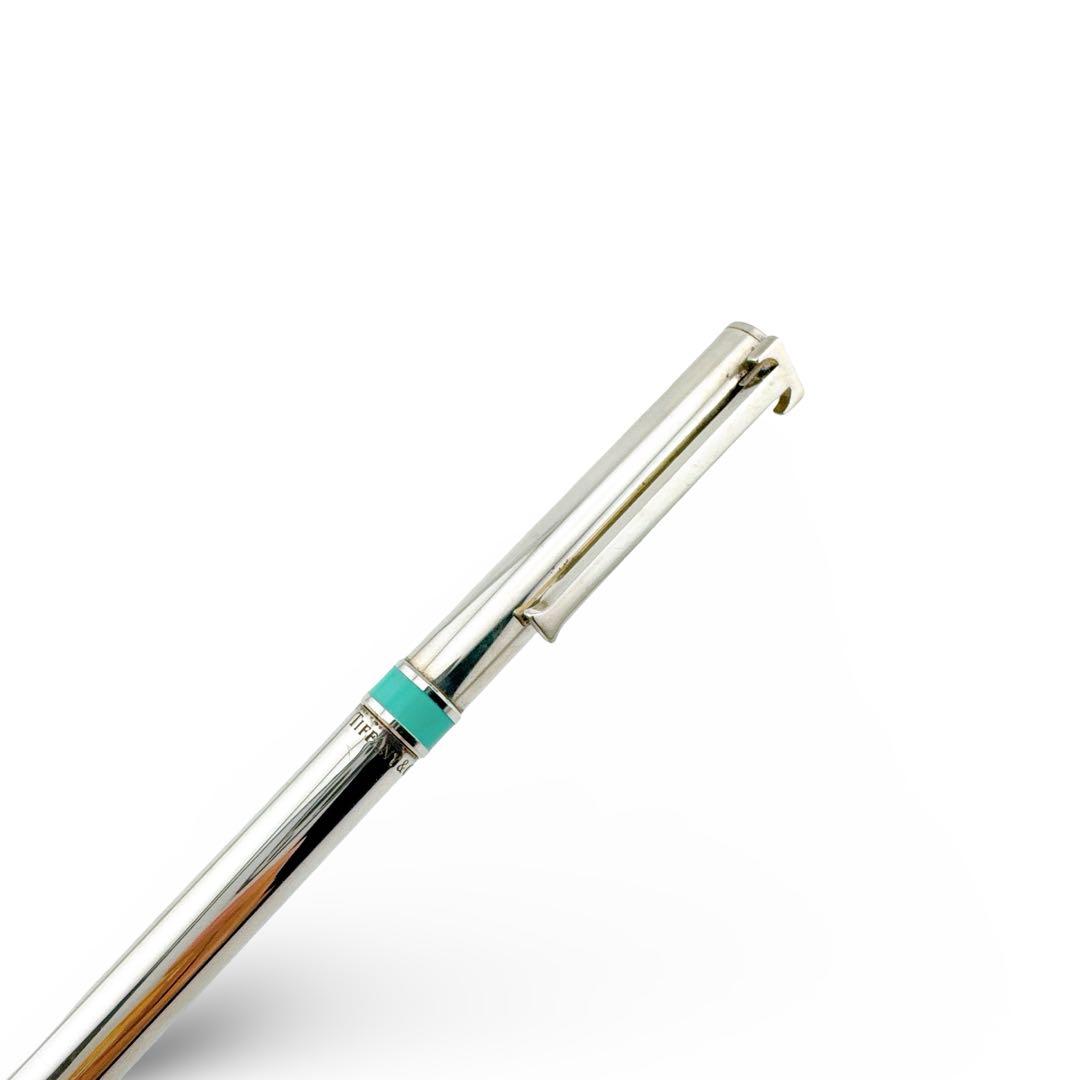 美品Tiffany&Co.ティファニー ブルー ボールペン Tクリップ 925