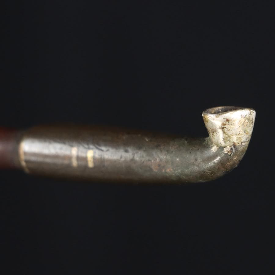 Y2978-2 時代物 金銀象嵌金具 金蒔絵 煙管入れ 煙草入れ 提物　　ち