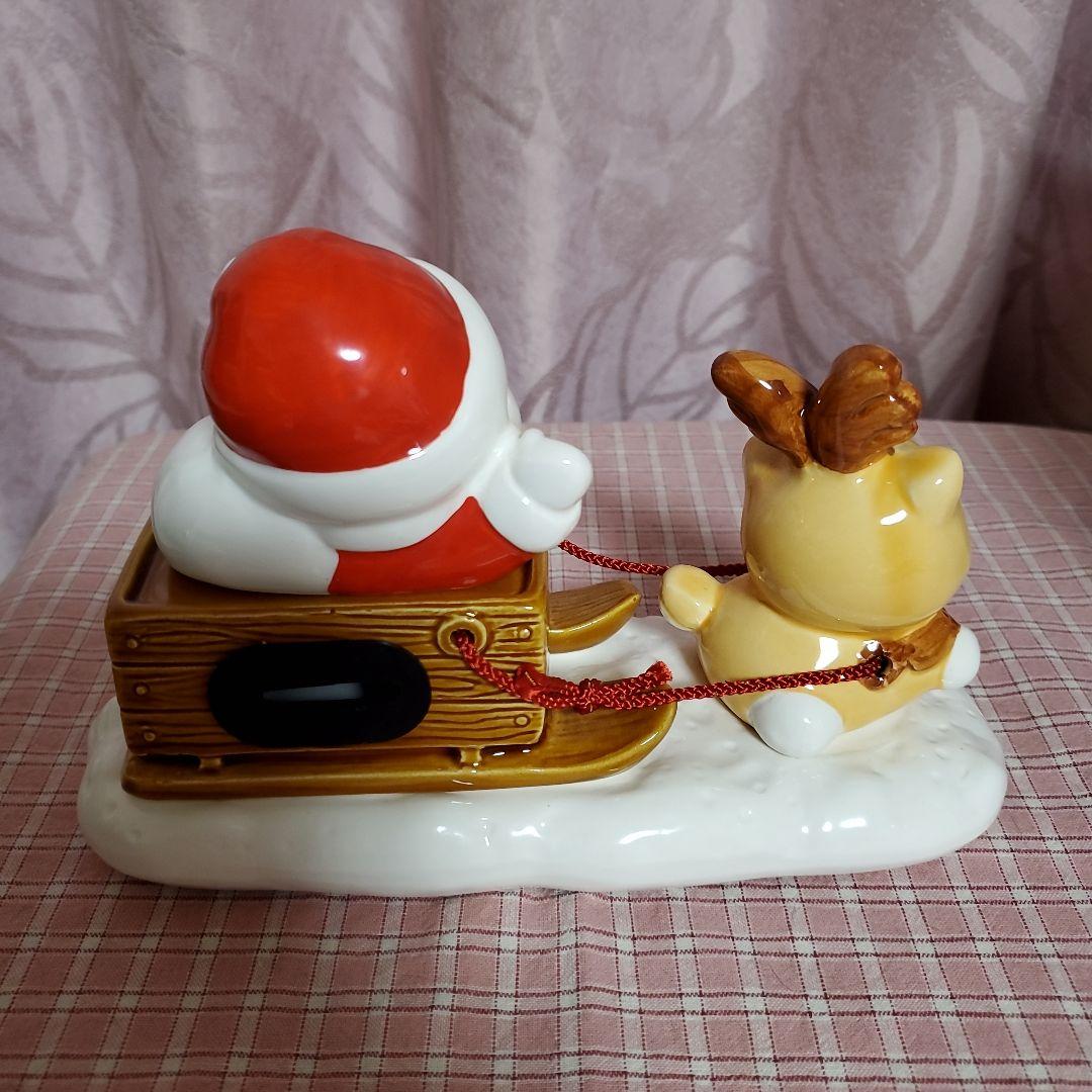 希少 昭和レトロ チムニーワールド 陶器製 置物 貯金箱 サンタ & エミリオ
