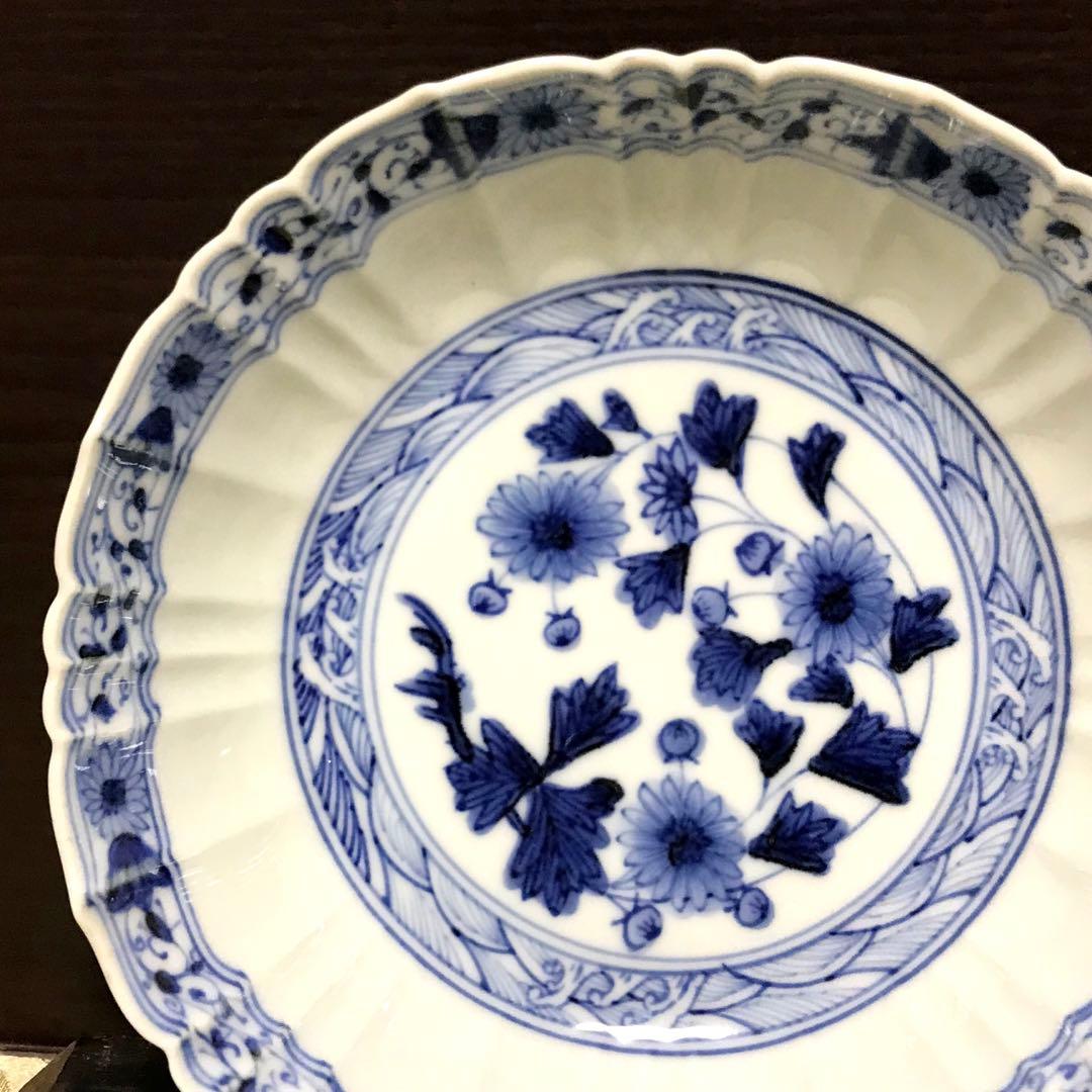 未使用保管品✨九谷焼 長左窯 菊唐草 中鉢 宮内庁御用達✨鉢 浅鉢 山本長左