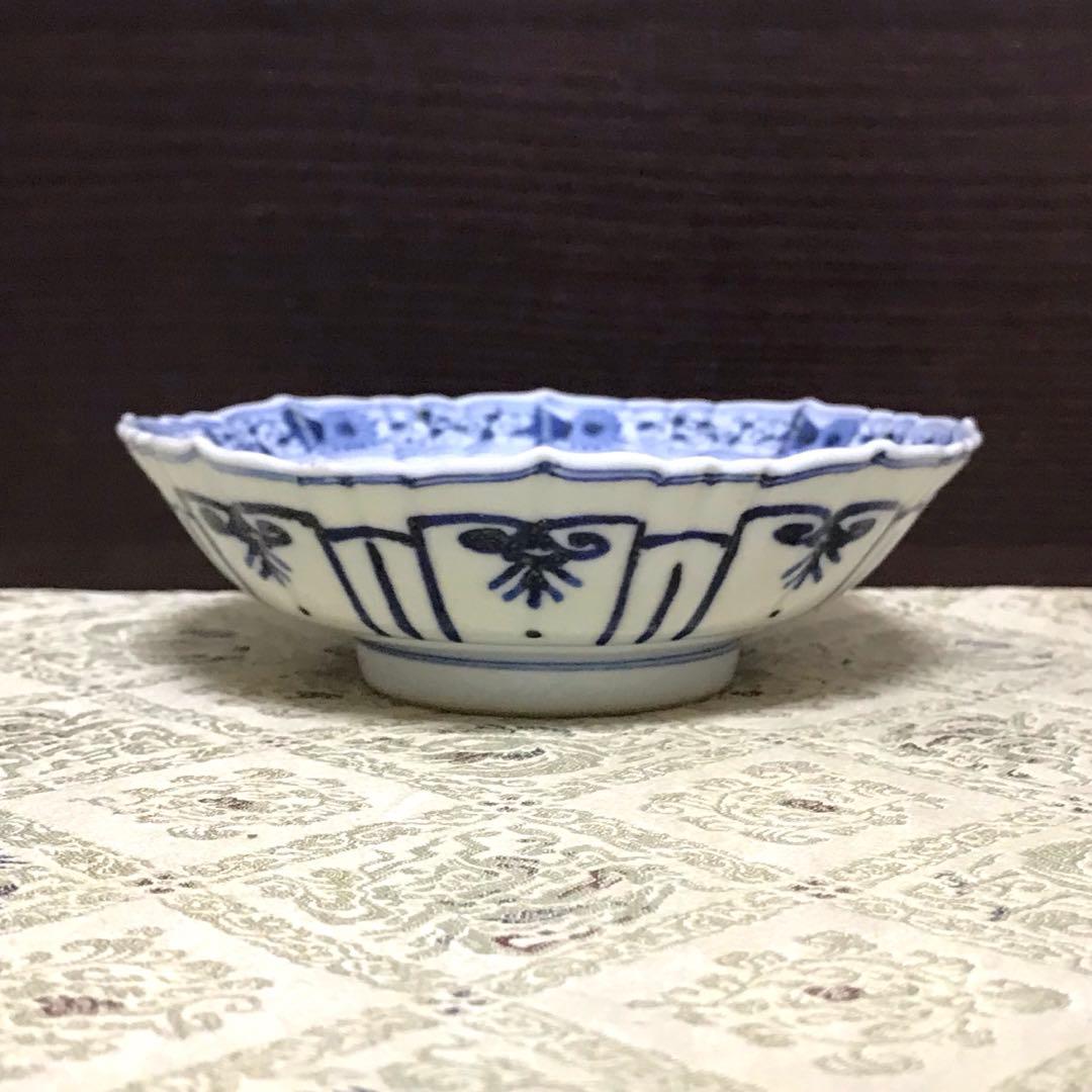 未使用保管品✨九谷焼 長左窯 菊唐草 中鉢 宮内庁御用達✨鉢 浅鉢 山本長左