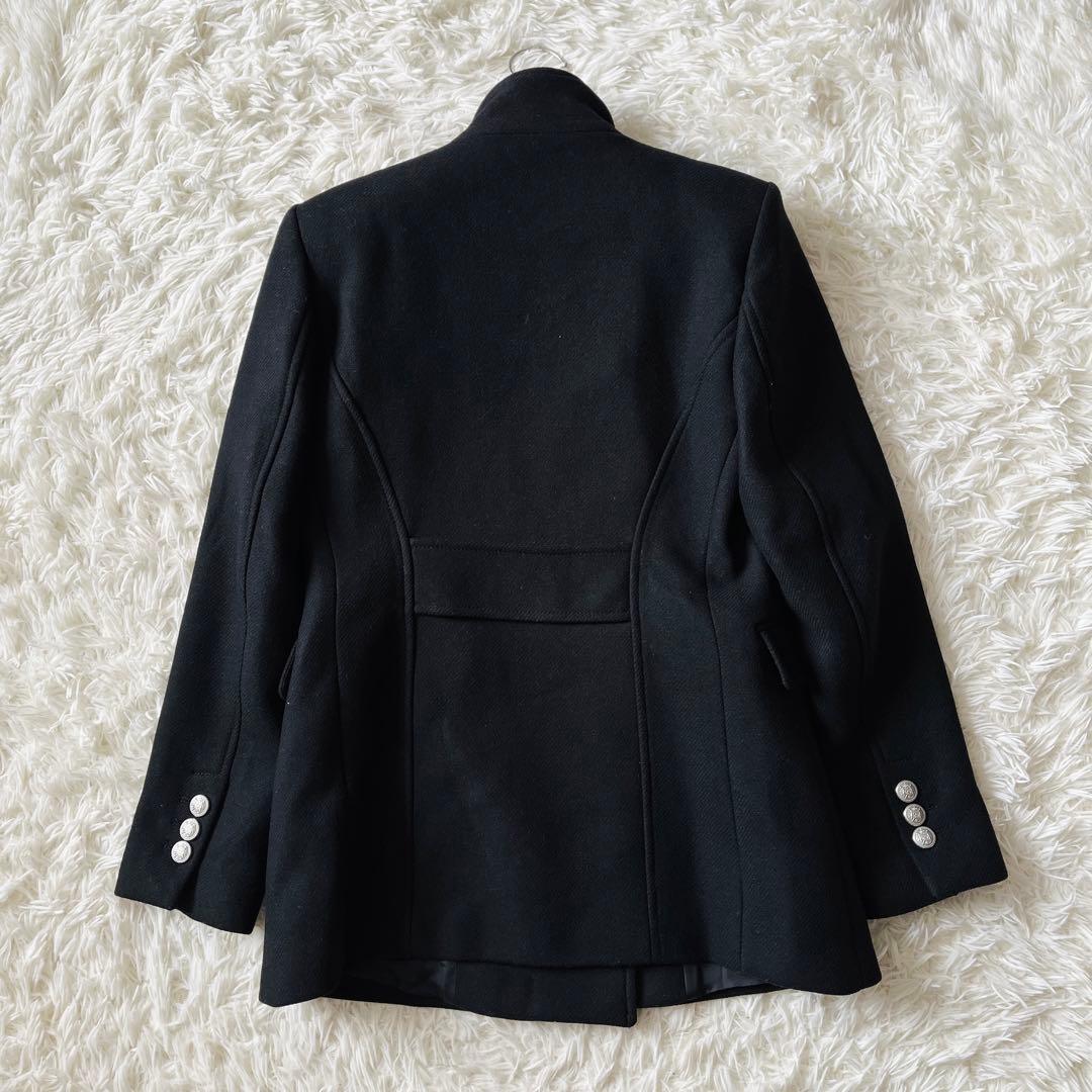 【希少✨】ZARA　MANTECO　ナポレオンジャケット　ダブル　銀ボタン　黒