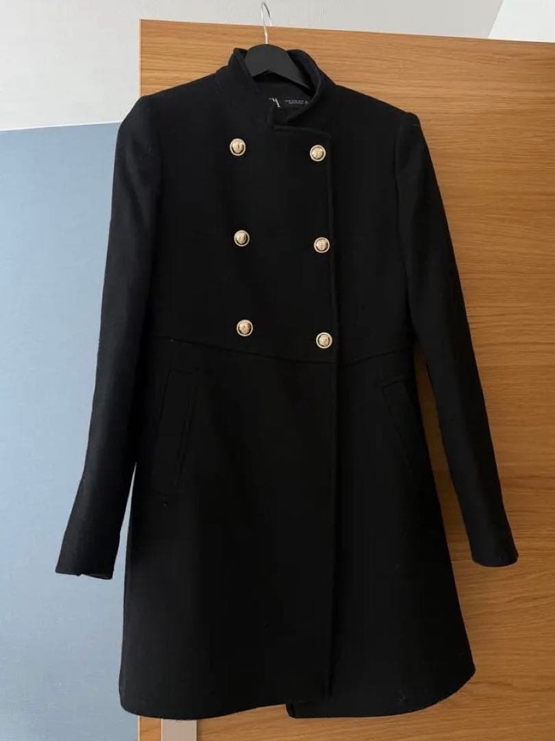 ZARA ウール　ダブルブレストコート　xs
