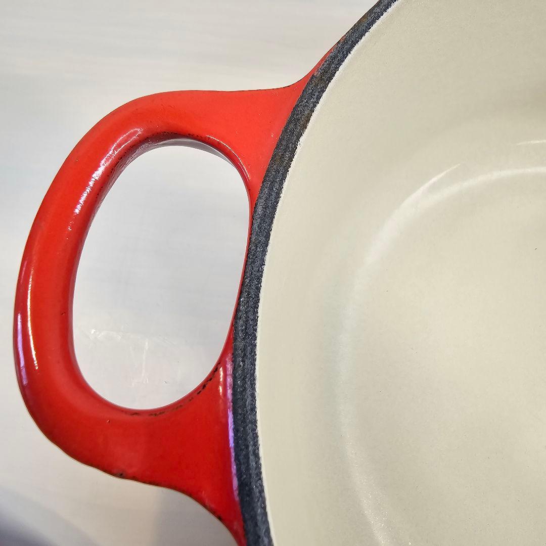LE CREUSET ル・クルーゼ 20CM レッド赤 両手鍋 鋳物ホーロー鍋