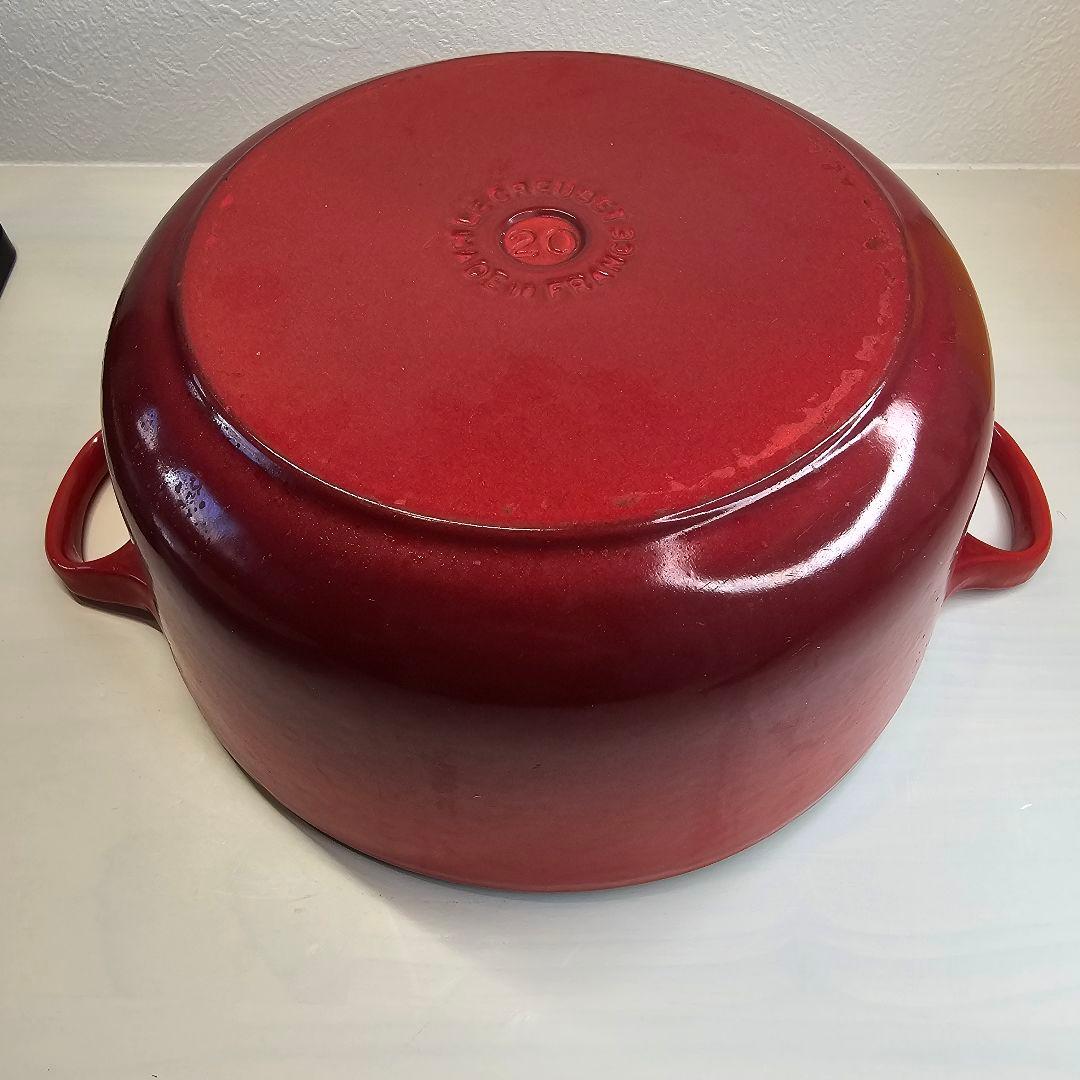 LE CREUSET ル・クルーゼ 20CM レッド赤 両手鍋 鋳物ホーロー鍋