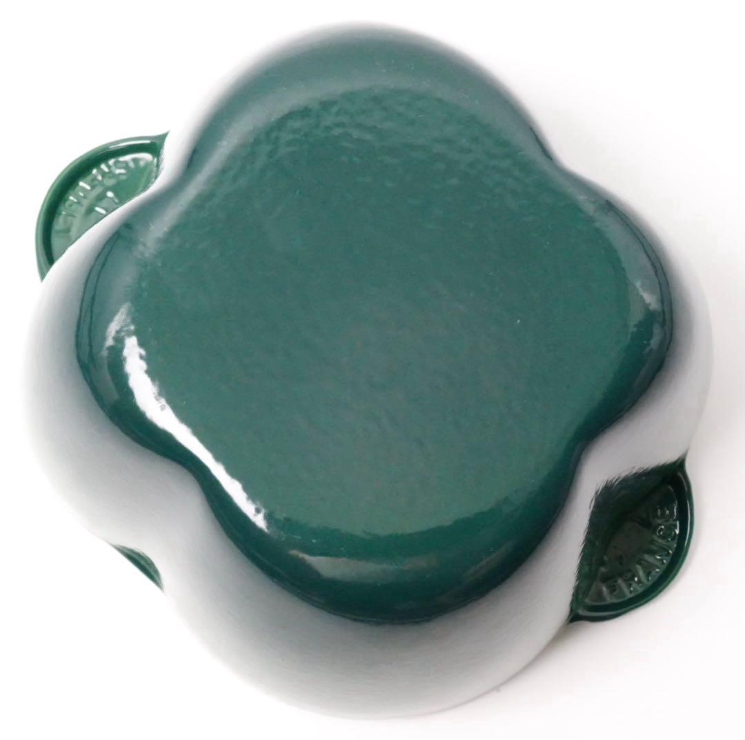 【美品】LE CREUSET　ピーマンココット　グリーン　18cm ビンテージ