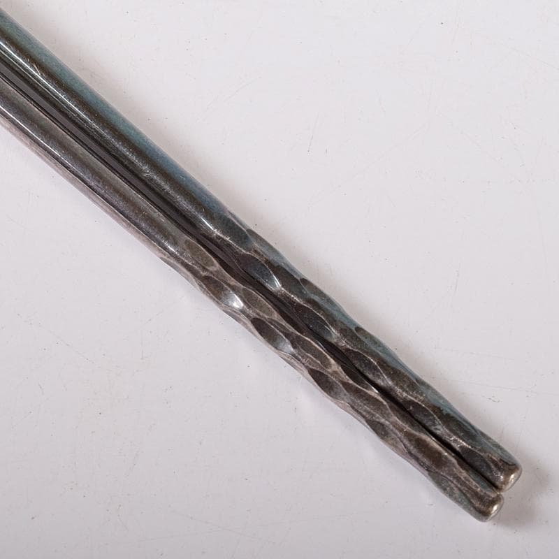 茶道具　銅製　中川浄益造　木の実火箸　約131g　共箱　D　R8367