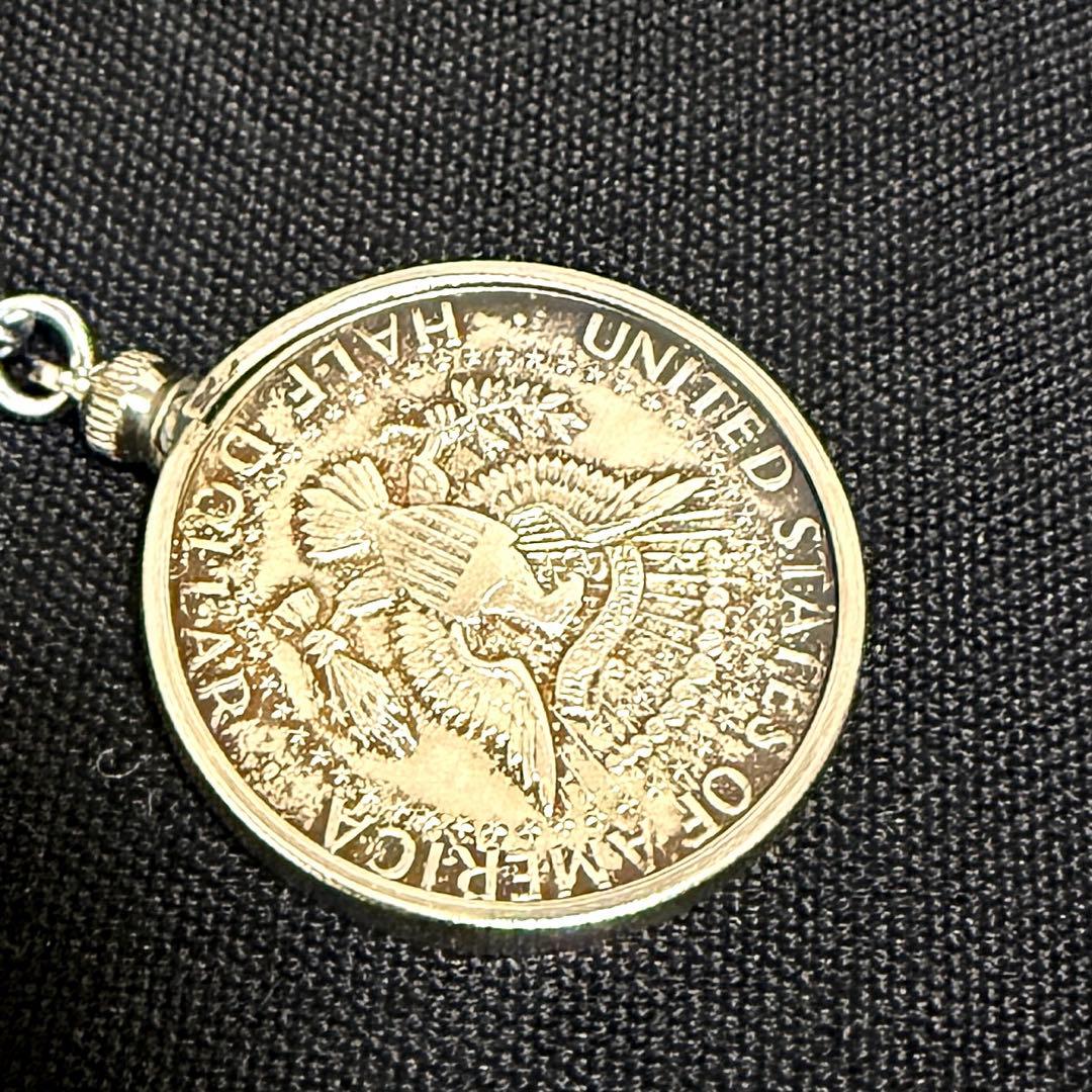 1964年 ケネディ アメリカ銀貨 ハーフダラー 50セント キーホルダー