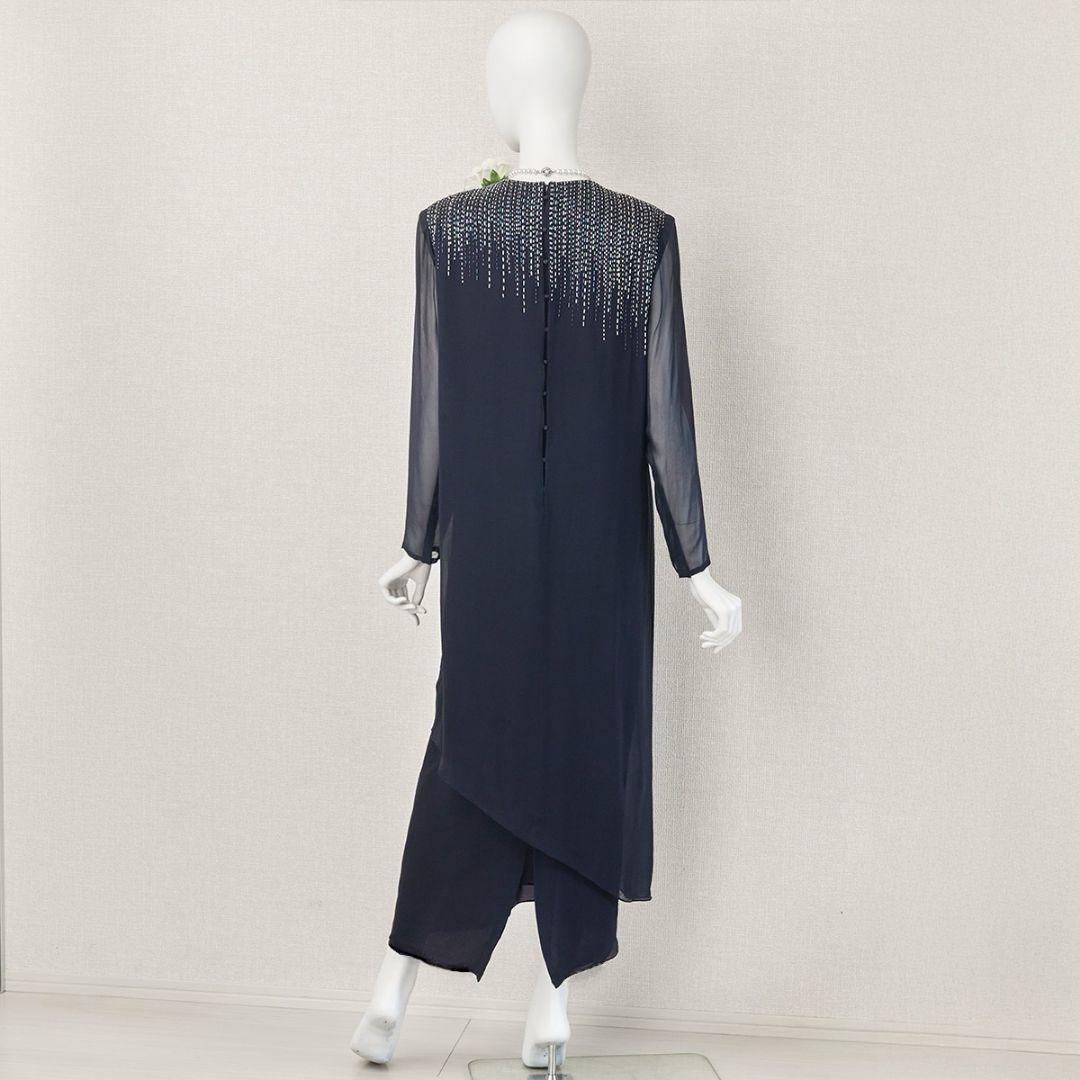 ◎当日発送可能【美品】ハナエモリ　11号相当　ネイビー　セレモニードレス　ロング
