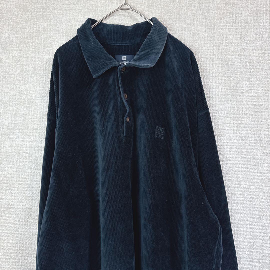 【ジバンシー】ベロアポロシャツ ビンテージ 90s アクティブウェア 古着 L
