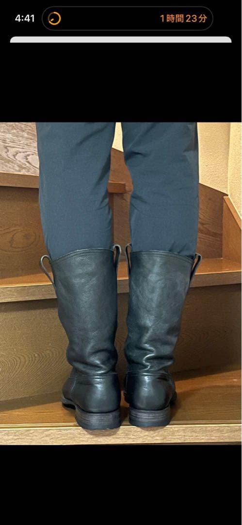 n.d.c. made by hand 本革ブーツ 39 黒　箱、袋付き