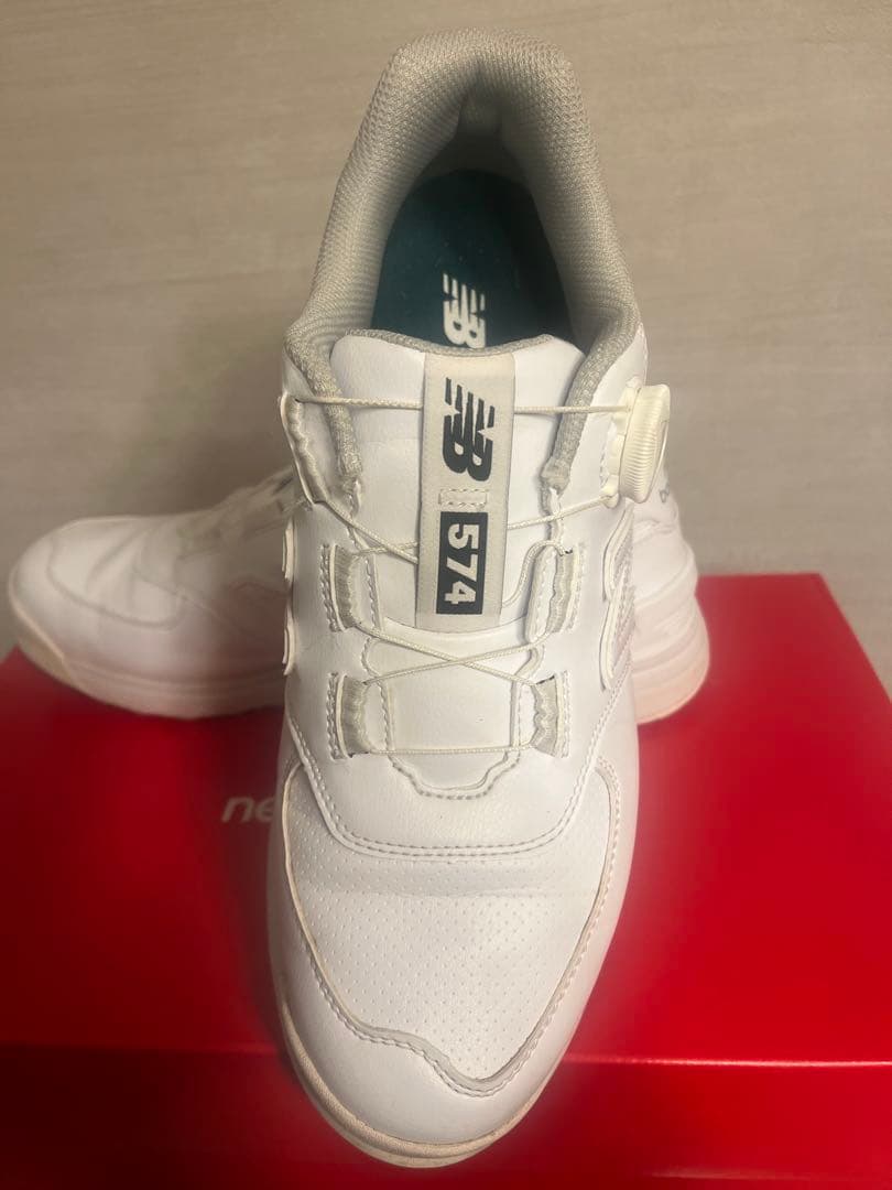 New Balance 574 ホワイト ゴルフシューズ