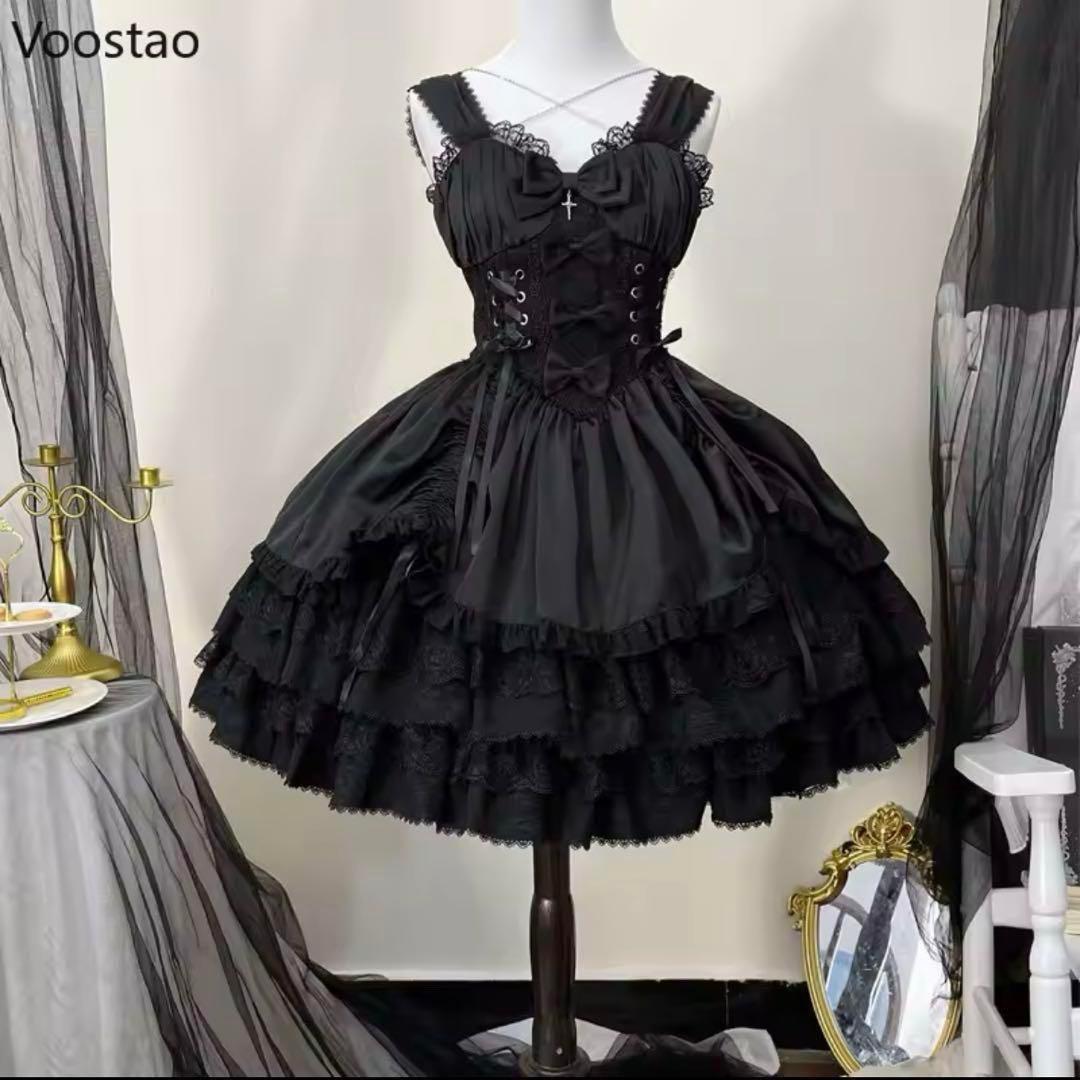 A*E様 ゴシック ワンピース ロリータ 黒