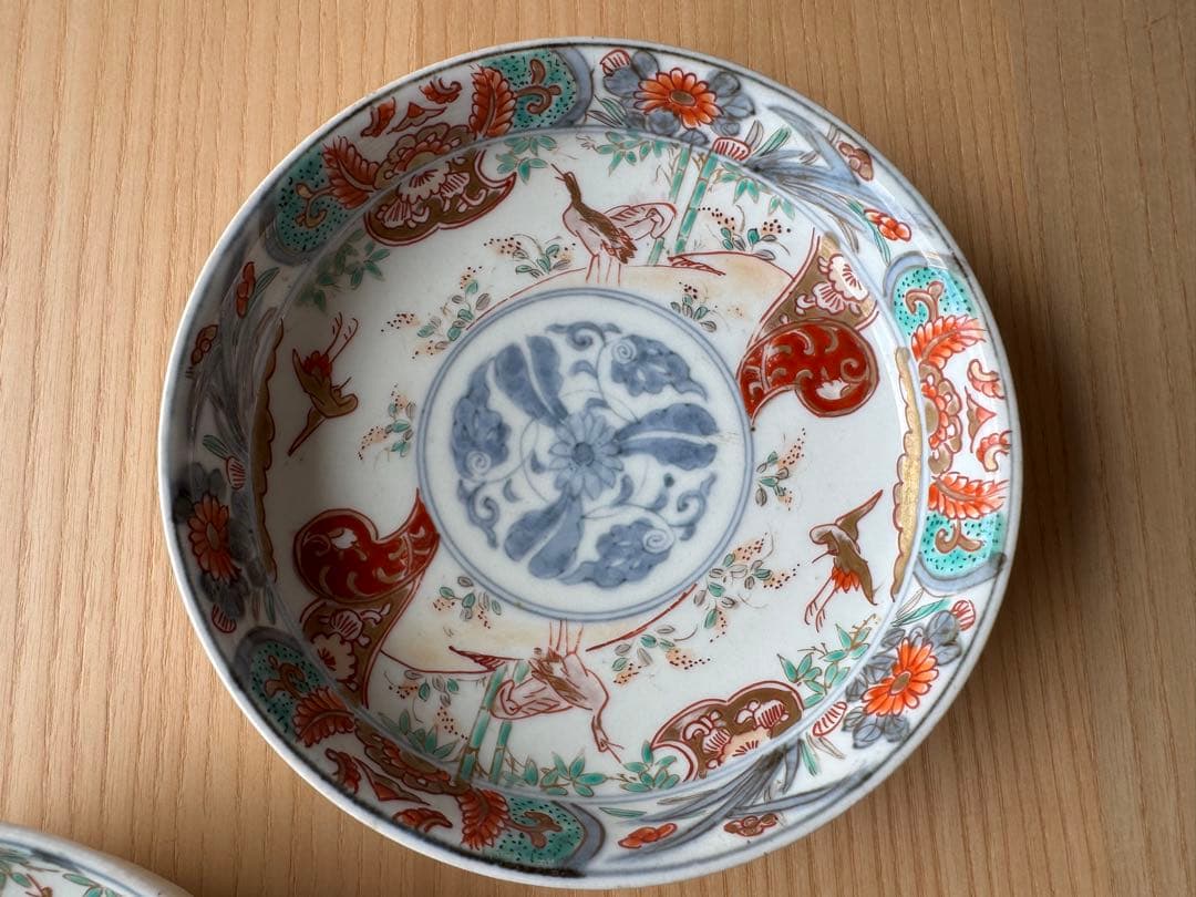 【きなこ様限定】古伊万里 赤絵金彩 染付皿（江戸後期）｜Pro Antique