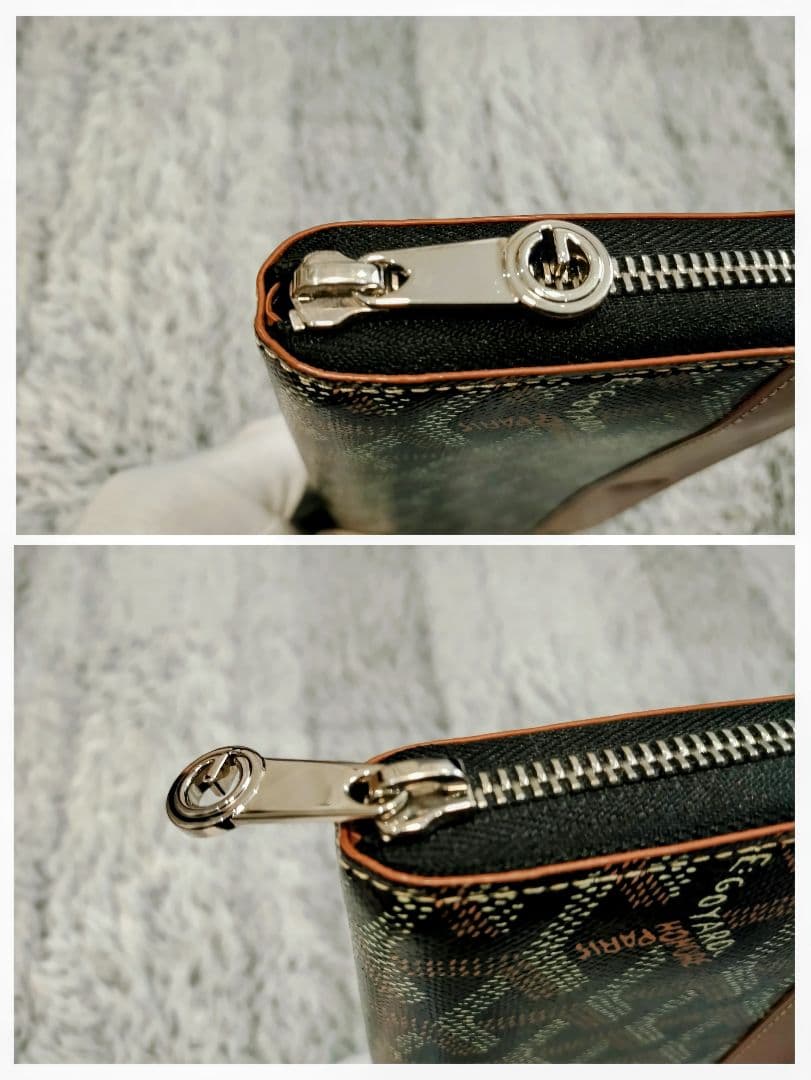 GOYARD/ゴヤール/長財布 ブラウン/ブラック/ラウンドファスナー/