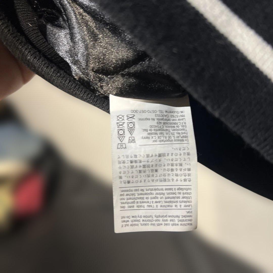 【わさび】Supreme×Champion フード付スタジャン ブラックM