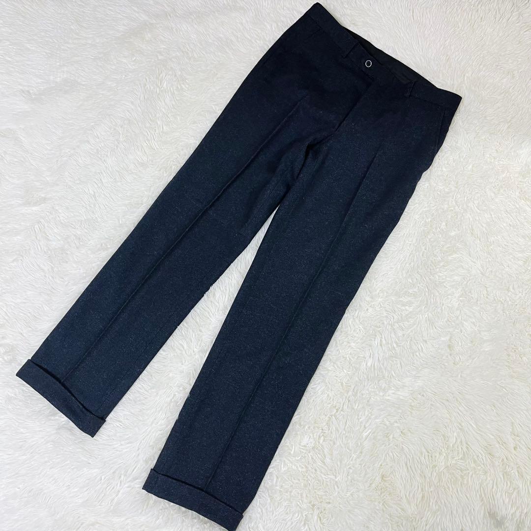 美品 オックスフォードクラシック 3ピース スーツ 紺 ウール混 96A7 XL