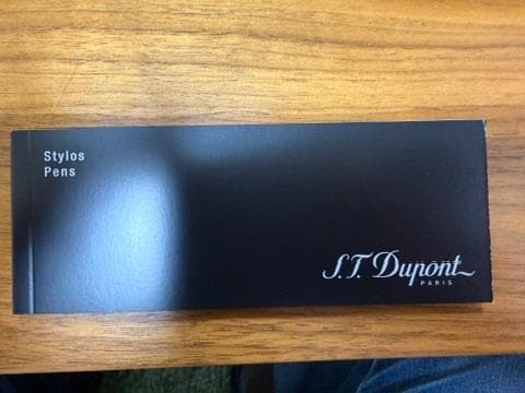 S.T. Dupont ラインD 万年筆 ブラック×シルバー 410677