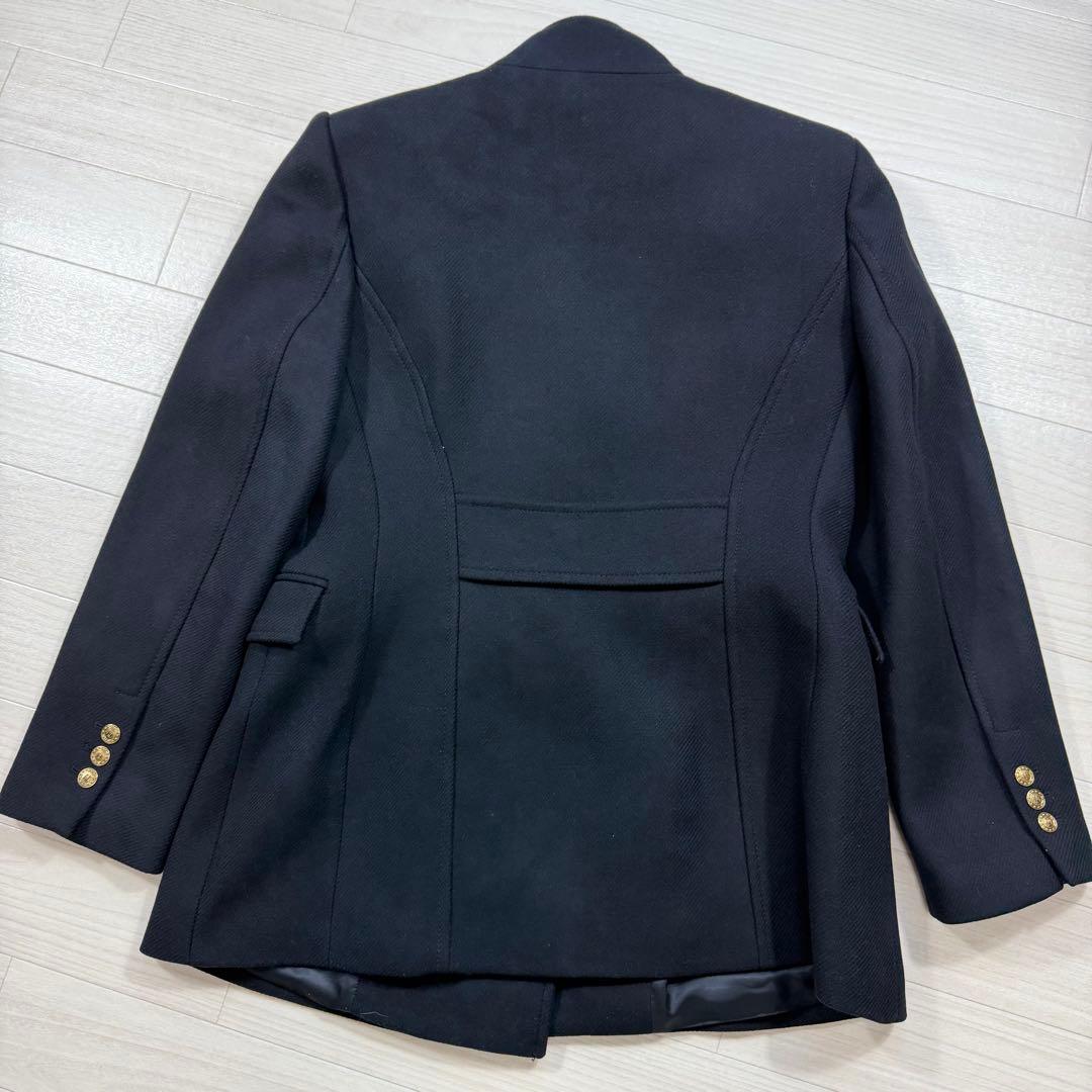 極美品 ZARA 大きい L マンテコ ナポレオン 金ボタン ダブル ブラック