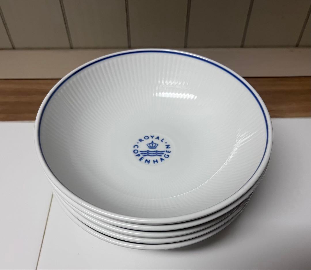 ブルーライン　ボウル　17cm　5個