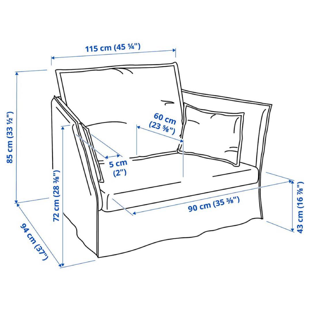 【廃盤品】IKEA バックセーレン 1.5人掛け ソファ