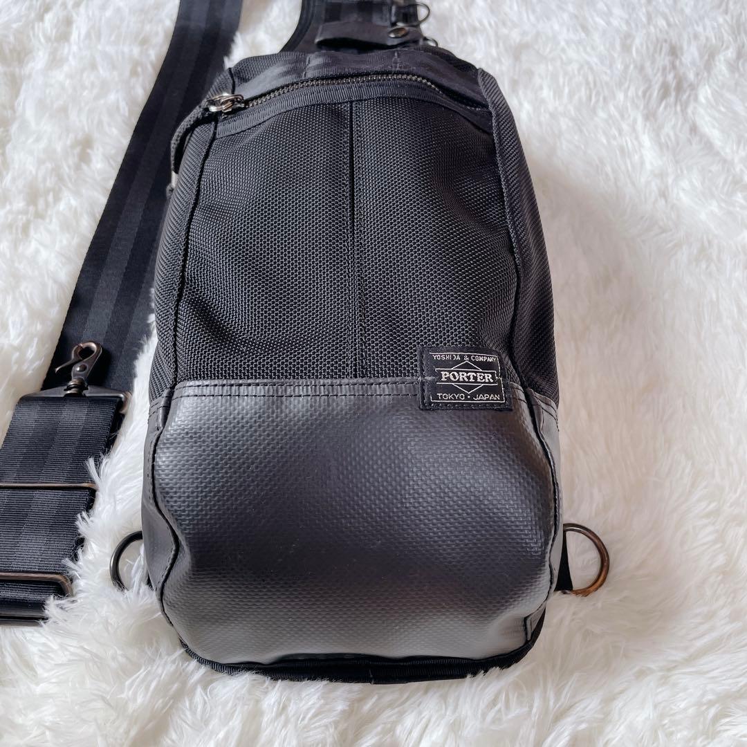 【完売品】✨美品✨ポーター HEAT ワンショルダー ボディバッグ ブラック