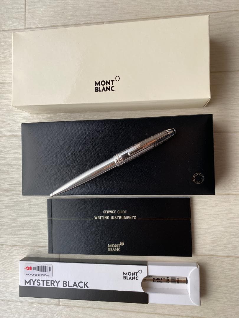 超美品 モンブラン ソリティアシルバーファイバー 925 ボールペン新品リフィル