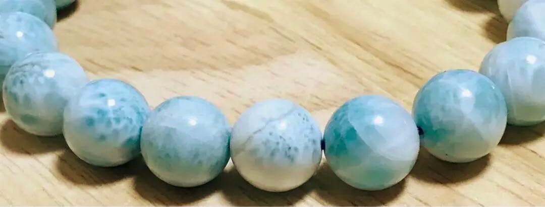 ラリマー　ブレスレット　１０mm ドラゴンクロー入り　天然石