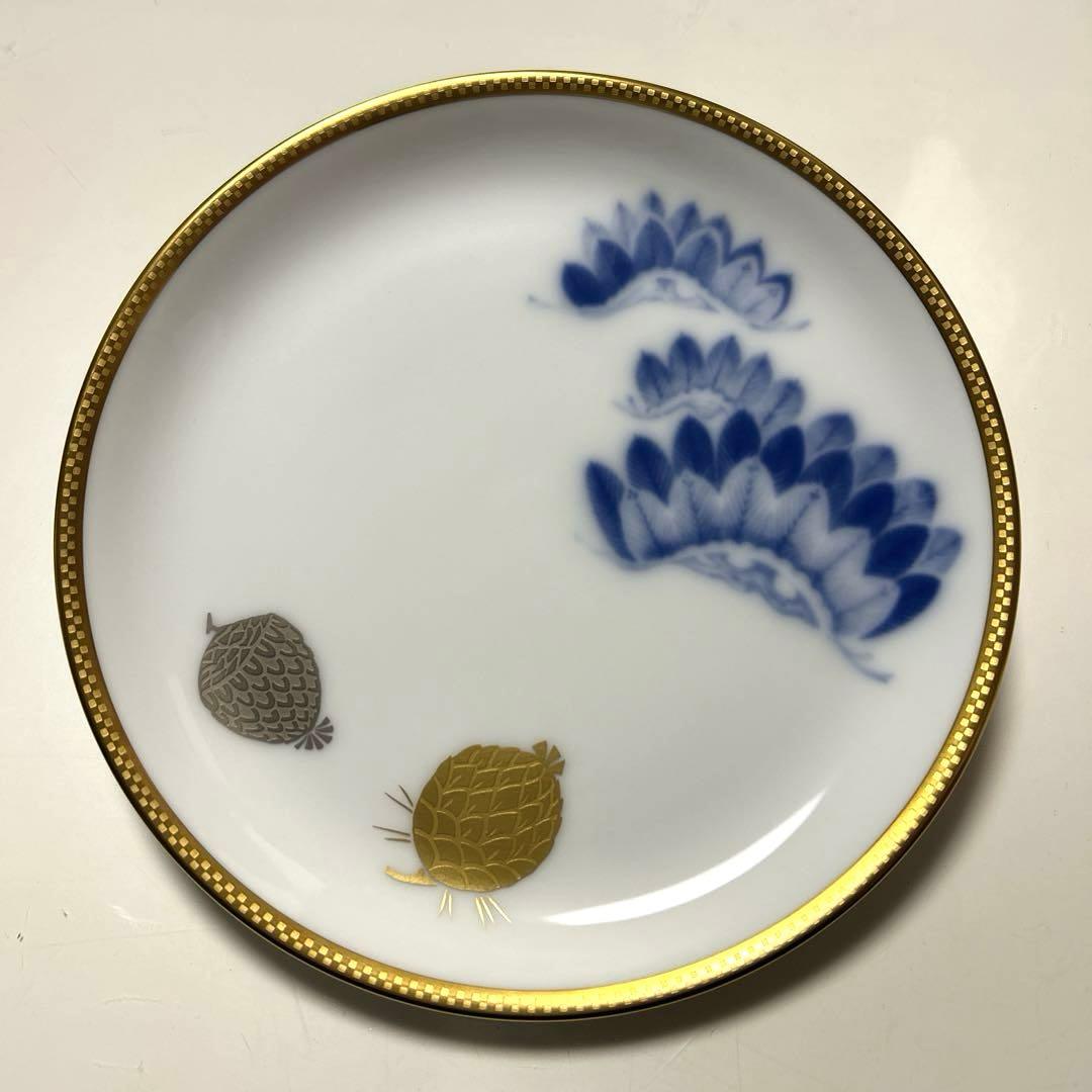 【新品•未使用】大倉陶園 リミテッドエディション 三階松 松笠 純金 プラチナ