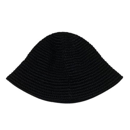 極美品 24ss COOTIE ニット クラッシャーハット ブラックF タグ付属