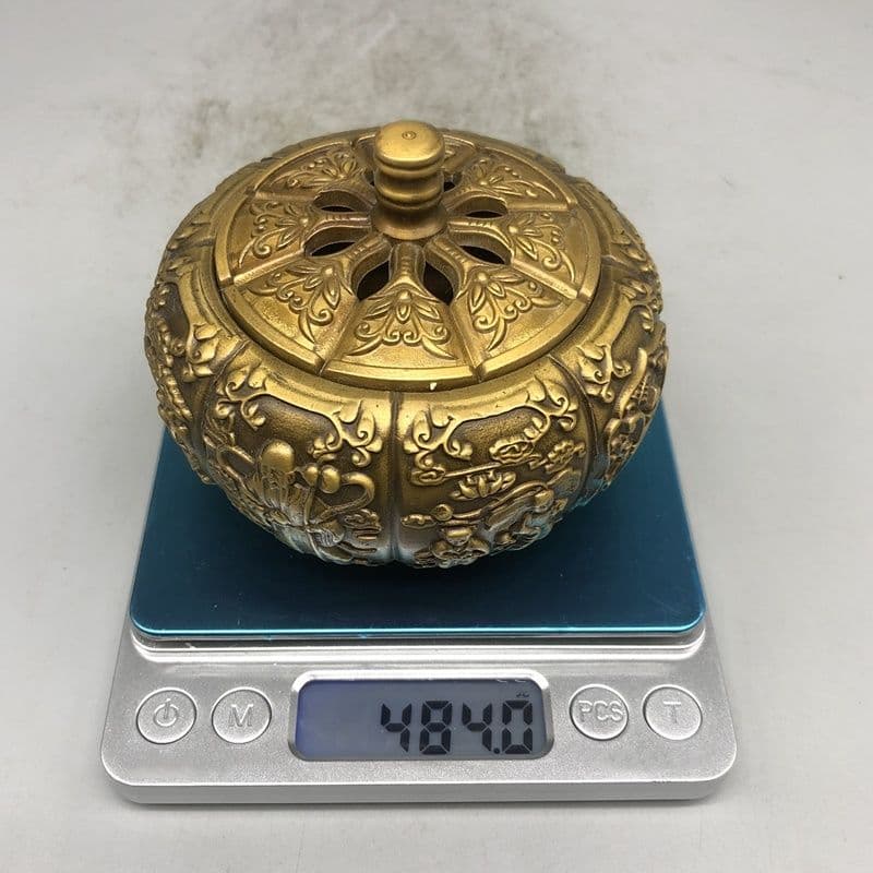 銅 細工 寿星薫香炉 茶道具 香道具 装飾品 工芸品 置物