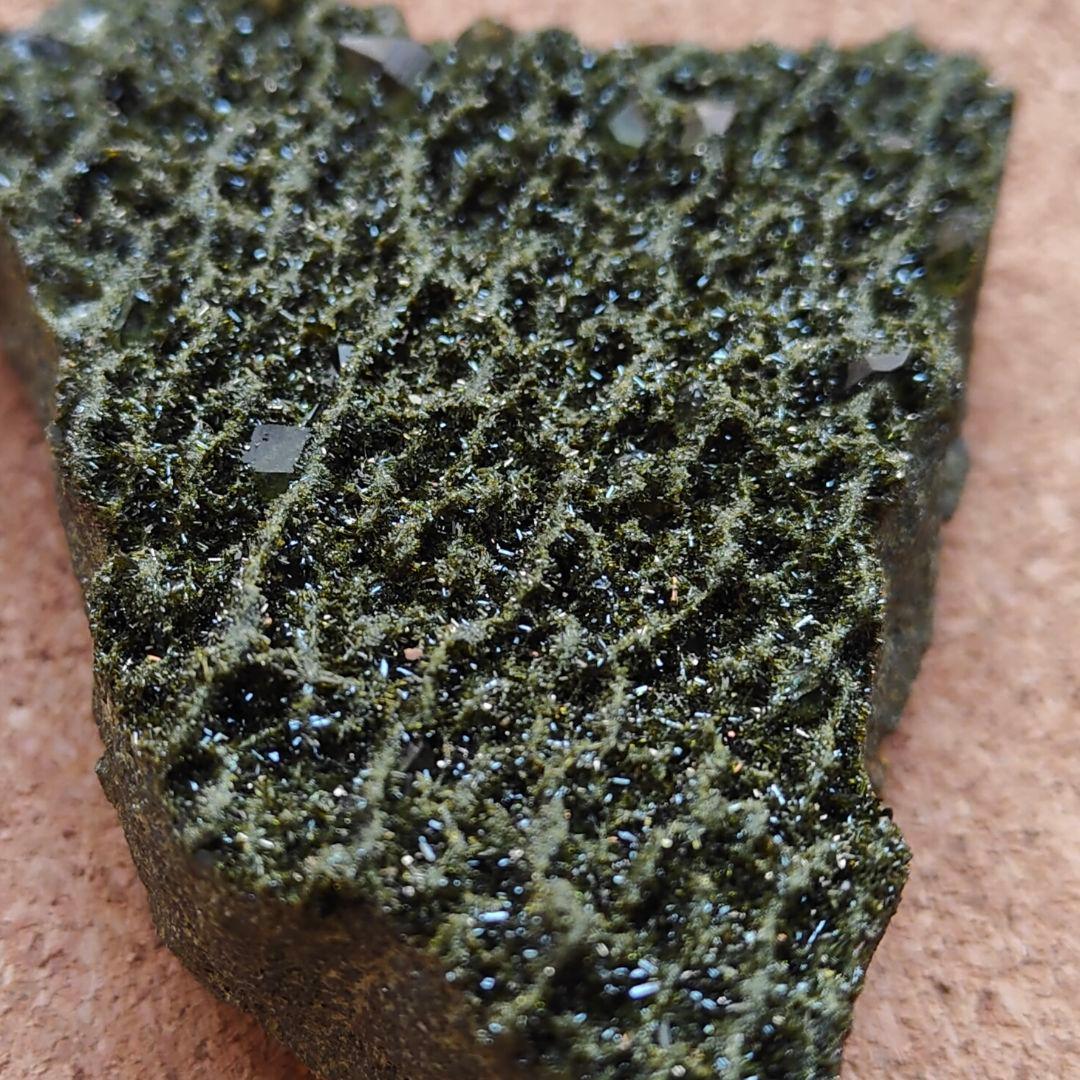 トルコ産エピドート&水晶　天然石 鉱物 原石