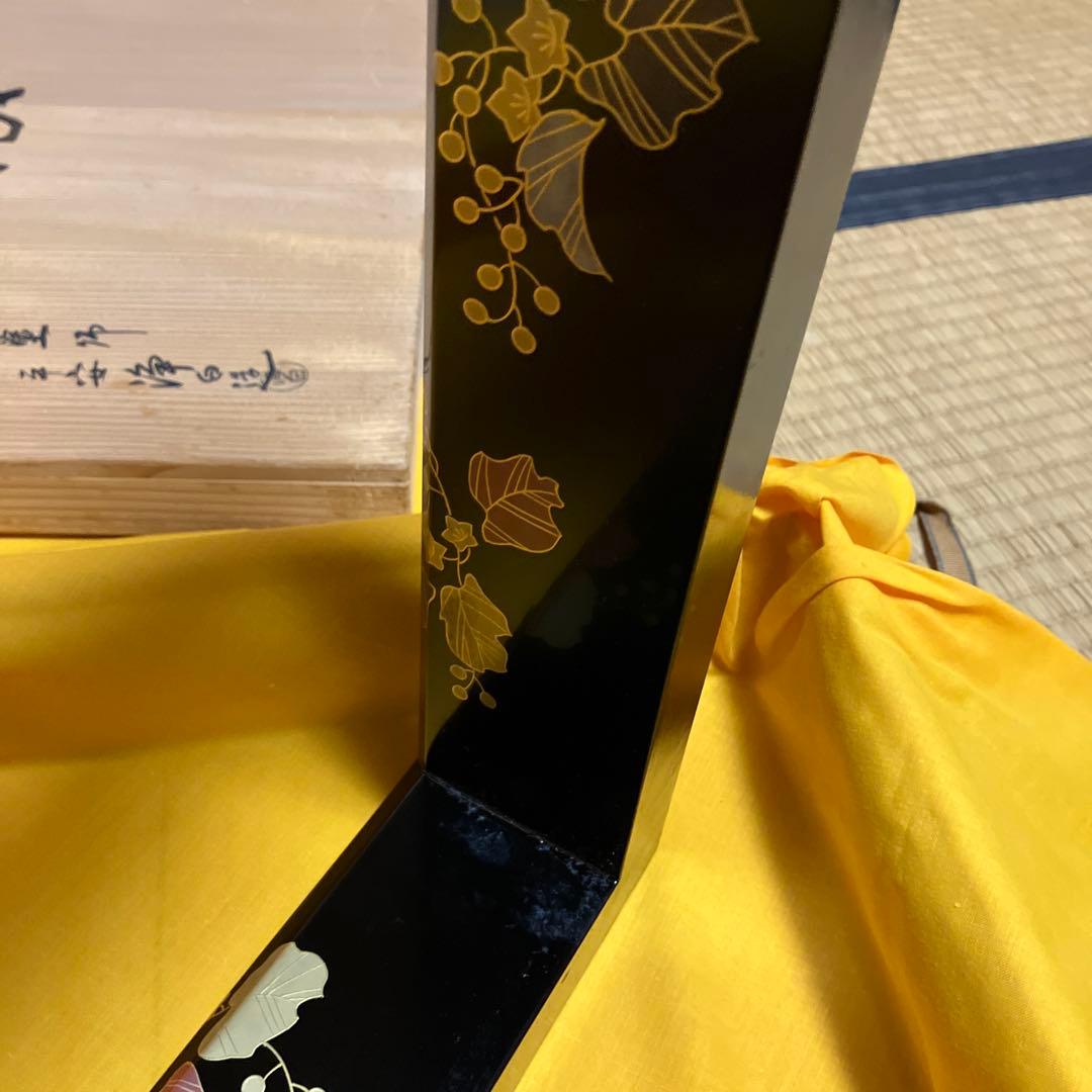 茶道具「踊桐蒔絵炉縁（おどりぎりまきえろぶち）」　塗師「平安浄白造」