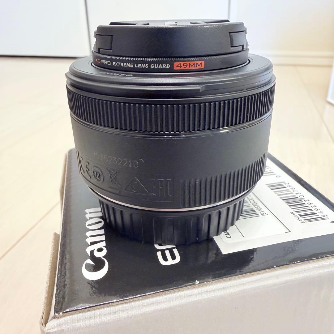美品★ Canon EF50mm F1.8 STM 単焦点レンズ★フィルター付