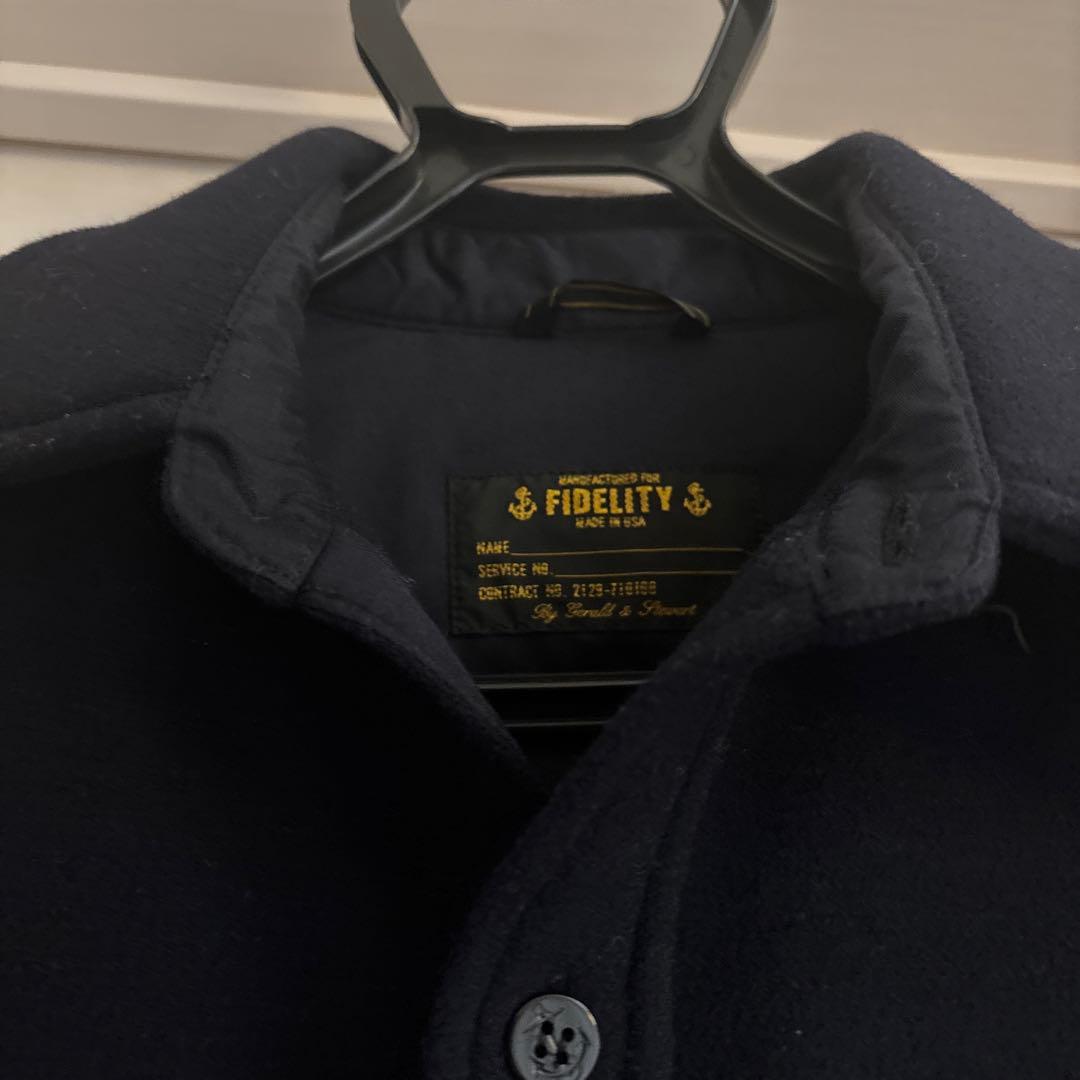 FIDELITY ネイビー ウールシャツジャケット