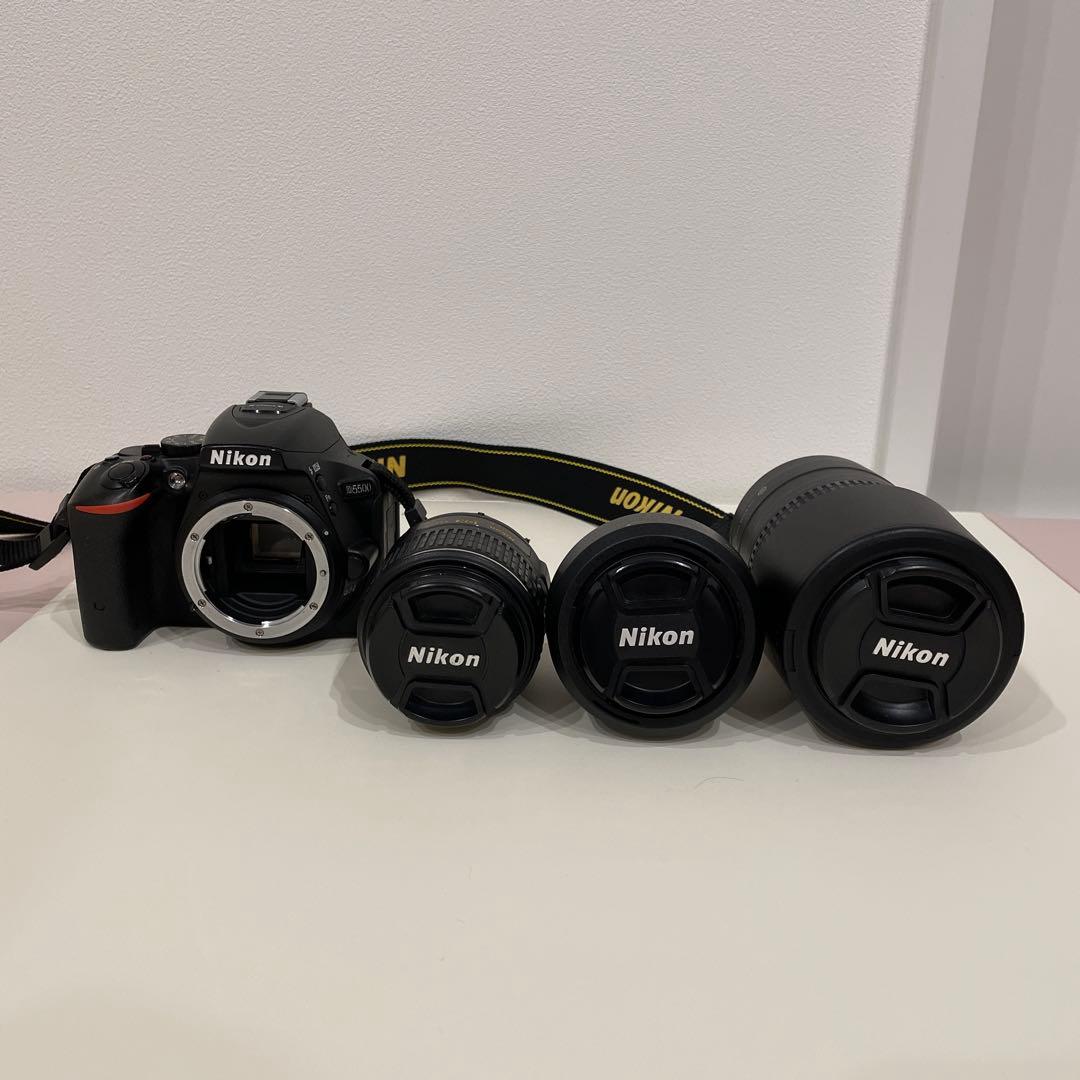 Nikon D5500デジタル一眼レフカメラ レンズ3本、フィルター3種類付き